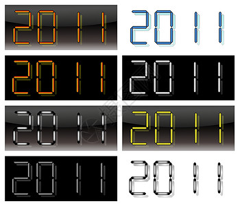 时间设置标识2011年徽标背景