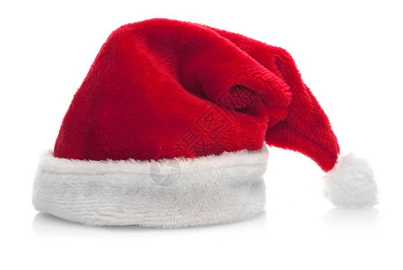 传统红色桑塔大礼帽 红色的 庆典 帽子 假期 圣诞老人背景图片