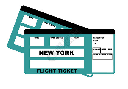 纽约航空公司纽约航班票背景