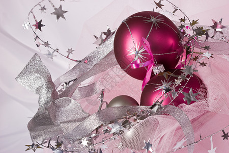 圣诞球 华丽的 装饰品 假期 星星 庆典背景图片