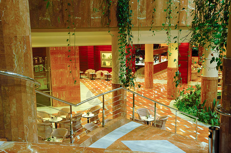 旅馆大厅和楼梯图片