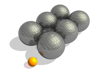 Petanque 游戏球 太阳 法式滚球 欧洲 金属老的高清图片素材