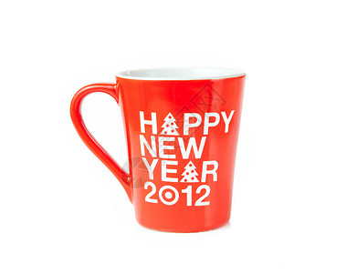 新年咖啡杯背景图片