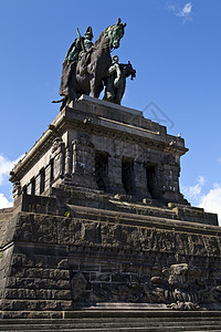 皇帝威廉一世科布伦茨的凯泽·威廉一世纪念碑 吸引力 德国 旅行背景