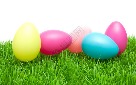 复活鸡蛋 假期 春天 季节性的 草 复活节彩蛋背景图片