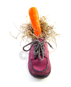 小孩的胡萝卜鞋 圣诞老人 假期 稻草 圣诞老人节 传统的背景图片