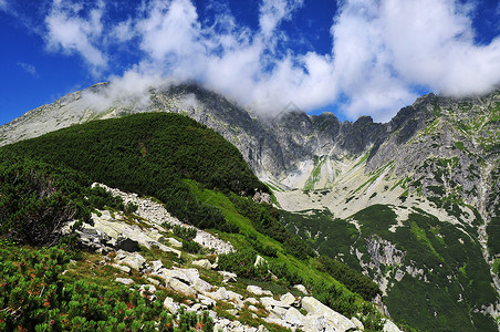 山区地貌 岩石 自然 波兰 路 湖 远足假期欢乐 旅游背景图片