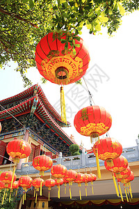 中国灯笼 装饰品 假期 街道 亚洲 佛教 曼谷背景图片