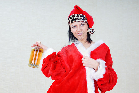 醉酒圣诞老人图片