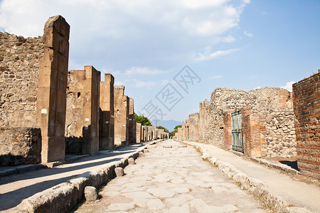 Pompeii - 考古遗址 老的 那不勒斯 罗马坎帕尼亚高清图片素材