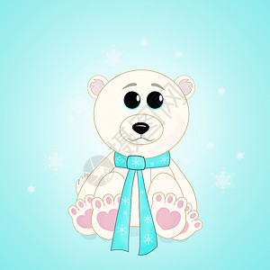 北极熊宝宝背景图片
