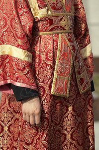 俄罗斯东正教牧师的礼服和衣服背景图片