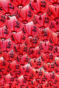 中国红灯 神社 崇拜 月球 灯笼 佛教 运气 装饰风格 纸背景图片