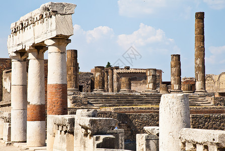 Pompeii - 考古遗址 坎帕尼亚 寺庙 老的废墟高清图片素材