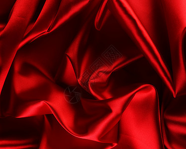 红色丝绸背景 海浪 投标 折叠 自然 墙纸 浪漫的 闪耀背景图片