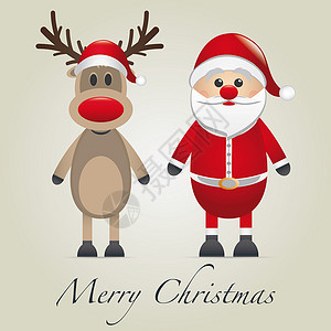 驯鹿和Santa claus 手表 数字 圣诞老人背景图片