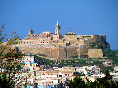 堡垒 假期 戈佐 防御工事 村庄 地中海 古老的都市 建筑物背景图片