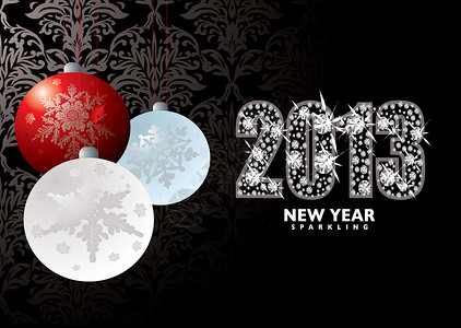 新年钟声2013年新的圣诞节背景
