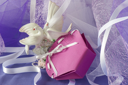 结婚喜悦 花 派对 粉色的 糖 盒子 念日 庆典背景图片