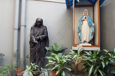艾莎香格里拉大酒店印度加尔各答圣母院Teresa修女雕像 特蕾莎背景