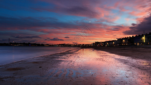 Dorset 日落日集 日出 旅游度假区 天空背景图片