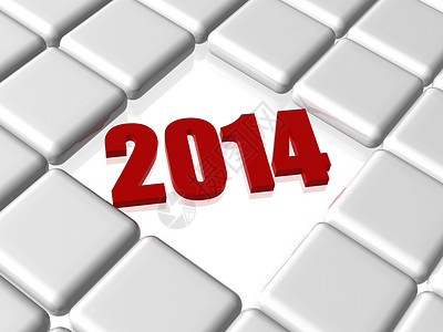 2014年红色新年方框背景图片