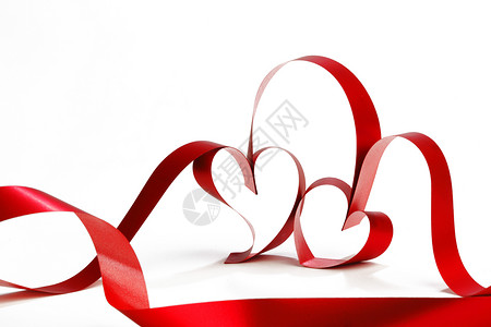 红心丝带 庆典 浪漫的 礼物 假期 婚礼 卡片 情人节背景图片