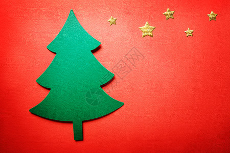 手制纸造纸工艺品 圣诞树背景图片