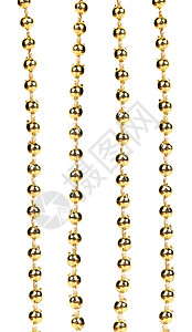 金珠的绳子 简单的 拼贴画 圣诞节 玻璃 金的 珠子背景图片