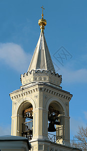 东正教钟式塔台背景图片