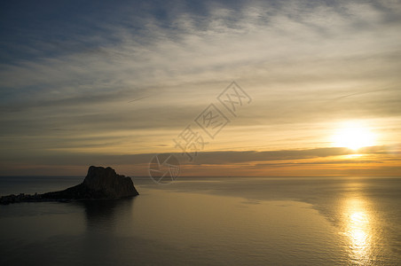 布朗卡日出 支撑 地中海 欧洲 日落 海岸线 头皮背景图片