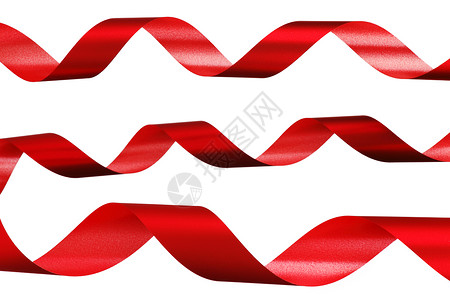 红丝带 浪漫 情人节 爱 生日 展示 庆典 白色的 曲线背景图片
