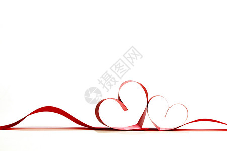 红心丝带 礼物 假期 问候语 庆典 红色的 情人节 浪漫的背景图片