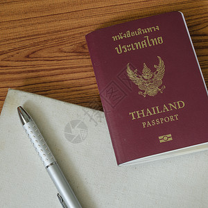 泰籍护照 假期 泰国 商业 钱 安全 笔文档高清图片素材