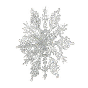 白色水晶雪花塑料银色雪花 季节性的 星星 人造的 喜庆的 冬天背景