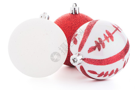 红白装饰球Christmas 装饰球 宏观 庆祝 辉光背景