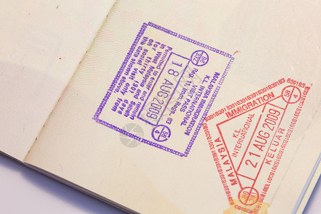 护照印章 商业 安全 邮票 到达 移民 签证 飞机场入口高清图片素材