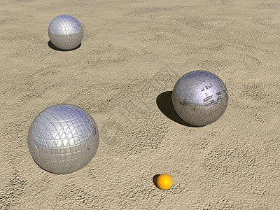 Petanque 游戏球 - 3D 转换竞赛高清图片素材