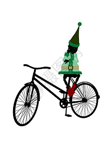 圣诞Elf 带一个绕行轮椅的圣诞节elf说明 插图 核仁巧克力饼背景图片