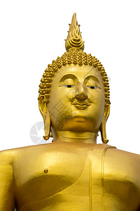 一个大佛像 蓝色的 泰国 艺术 文化 雕塑 金子 上帝图片