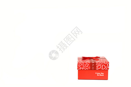 白色背景上孤立的礼品盒 丝带 反射 礼物 展示 圣诞节背景图片