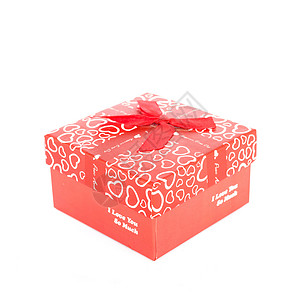 白色背景上孤立的礼品盒 礼物 盒子 奢华 情人节 展示背景图片