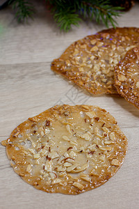 饼饼干 面包店 零食 木头 圣诞节 杏仁皮 假期 传统的 甜点背景图片