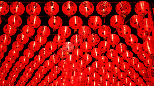 中国红灯笼装饰 红色的 宗教的 喜庆的 幸运的 店铺 传统背景图片