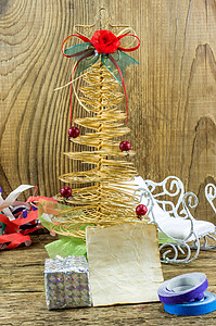 礼物边框装饰旧木头的边框设计图 以取代旧木板 圣诞节 装饰风格背景