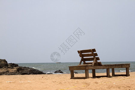 沙滩上的木板床 印度果阿 天堂 假期 海 夏天背景