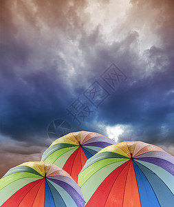 彩虹伞 遮阳棚 织物 亮度 光谱 弯曲 甘普部门高清图片素材
