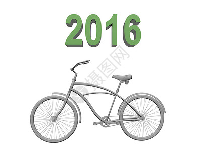 新年快乐 骑自行车3D 十二月 插图 邀请函 绿色的 假期背景图片