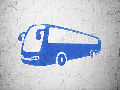 背景墙上的旅游概念巴士 画 世界 蓝色的 插图背景图片