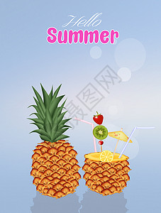 你好 夏天你好 异国情调 喝 棕榈 新鲜的背景图片